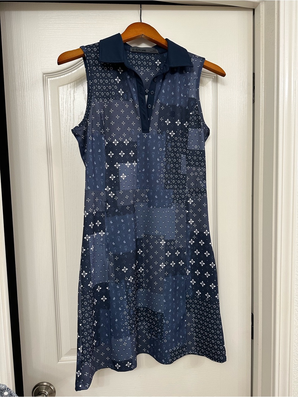 G/FORE Print Sleeveless Golf Polo Dress